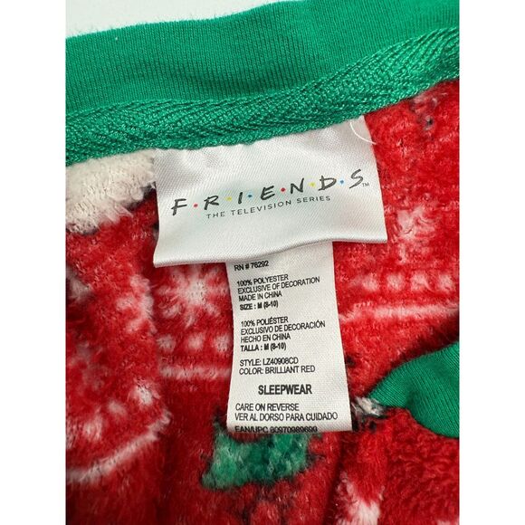 FRIENDS Fleece One Piece Pajama Onesie M (8-10) - Picture 2 of 4